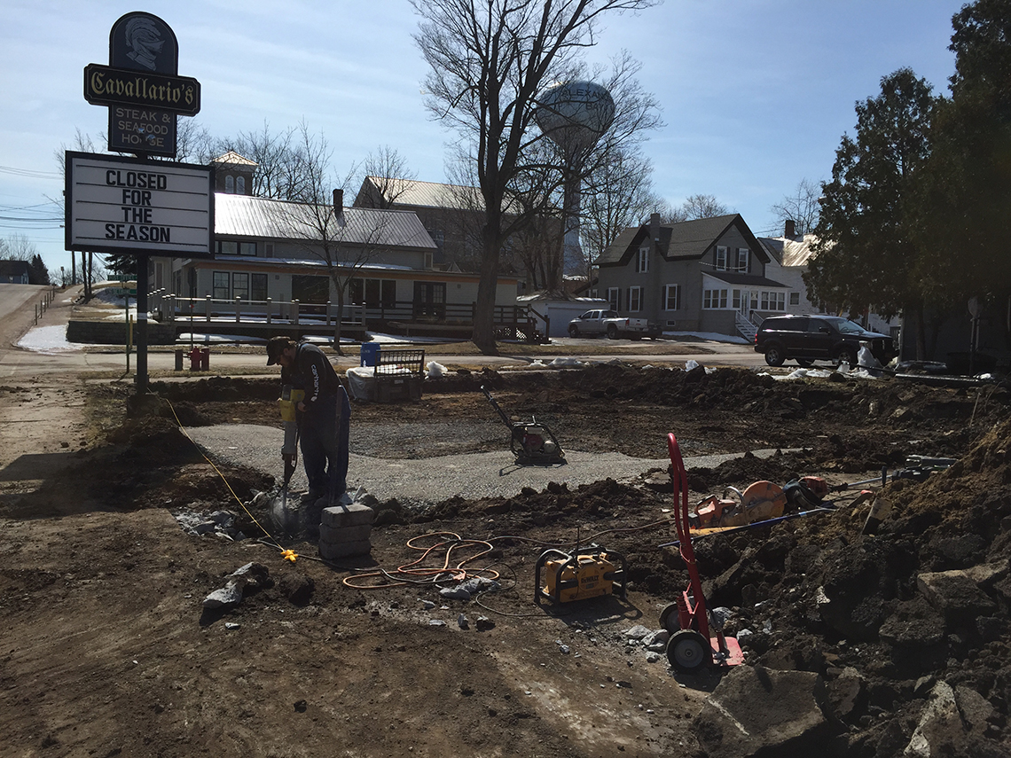 Laying Foundation for Cavallario's New Patio