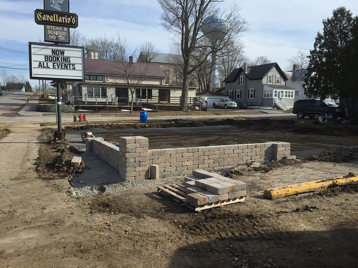 Brick Walls Go Up for Cavallario's New Patio