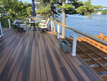 Composite Deck with Cable Railings