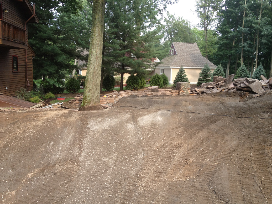 Prep for new paver driveway