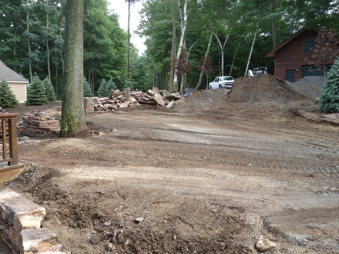 Prep for stackstone flagstone walls