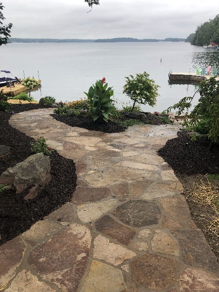 Mortared Flagstone Walkway