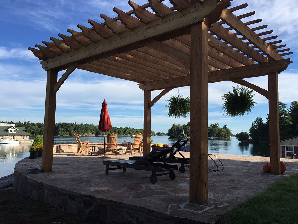 Beautiful View of the Saint Lawrence River From the Newly Completed Flagstone Patio