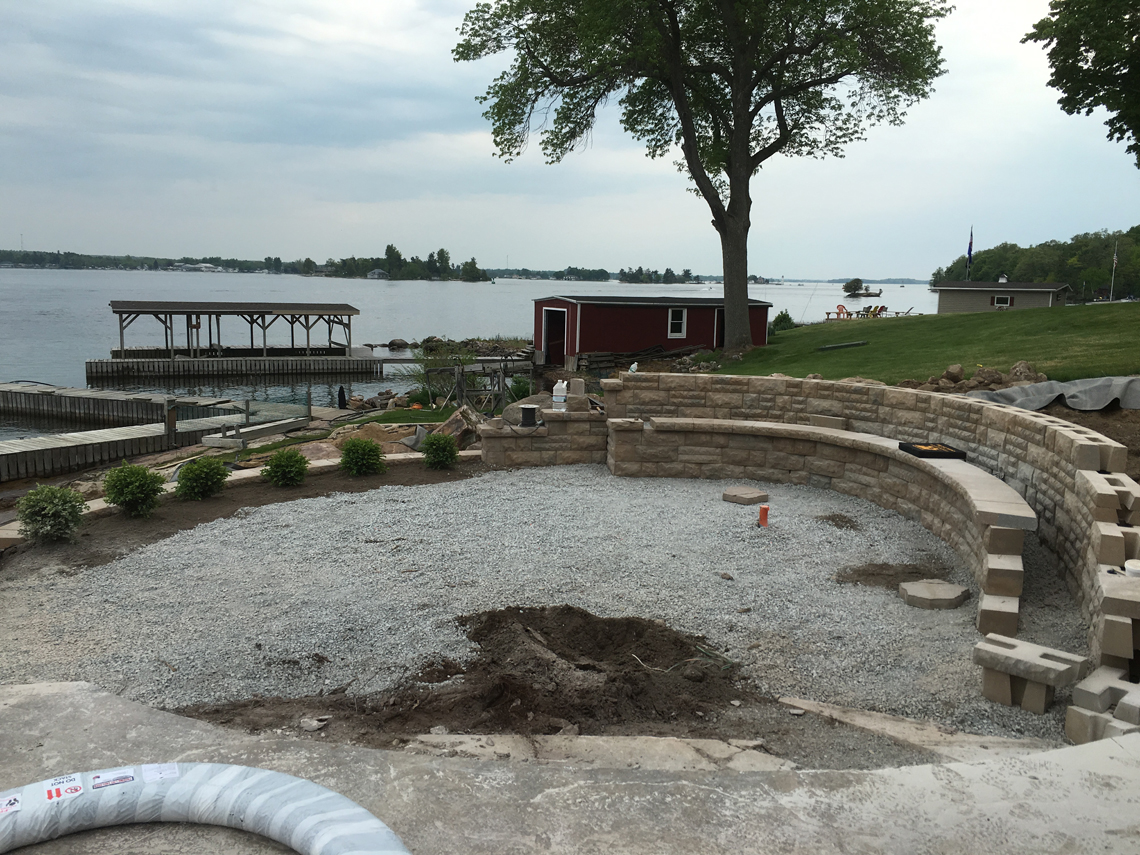 Driveway base excavated and installed