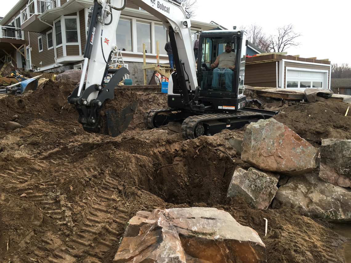 Prep for stackstone flagstone walls