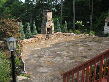 Flagstone Patio & Fireplace