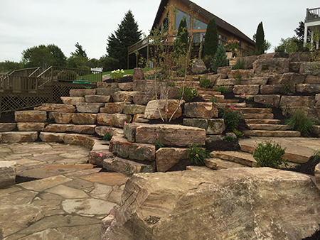 Boulder Walls & Stairs