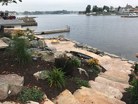 Flagstone Patio, Stairs & Bridge